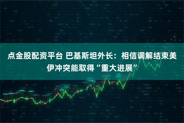 点金股配资平台 巴基斯坦外长：相信调解结束美伊冲突能取得“重大进展”